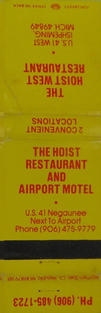 Hoist Restaurant - Vintage Matchbook (newer photo)